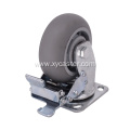 Gray 5 Inch TPR Caster with Brake